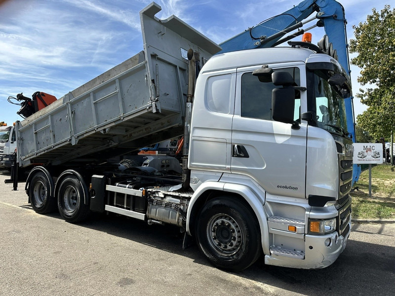 Scania R520 6x4 TIPPER + CRANE PALFINGER PK 15002 A - TRACTOR UNIT - RETARDER - *FULL AIR* - EUR 6 - BE TRUCK - Savivartis sunkvežimis, Sunkvežimis su kranu: foto 3 Scania R520 6x4 TIPPER + CRANE PALFINGER PK 15002 A - TRACTOR UNIT - RETARDER - *FULL AIR* - EUR 6 - BE TRUCK - Savivartis sunkvežimis, Sunkvežimis su kranu: foto 3
