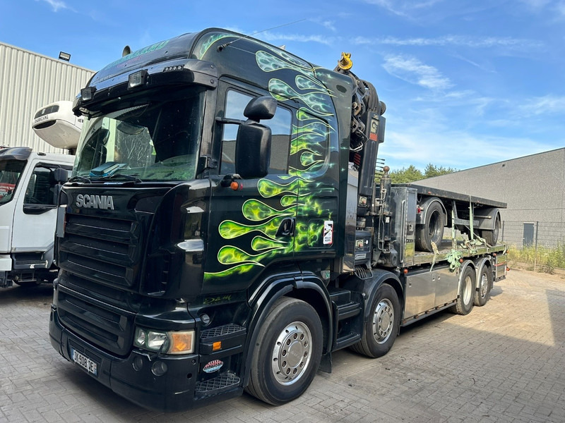 Scania R620 8x2 + KRAN HIAB 800EP-5 HiPro - RETARDER - LIFT/STEERING AXLE - HIGHLINE SLEEPER - LEATHER - ALCOA - Platforminis/ Bortinis sunkvežimis, Sunkvežimis su kranu: foto 3 Scania R620 8x2 + KRAN HIAB 800EP-5 HiPro - RETARDER - LIFT/STEERING AXLE - HIGHLINE SLEEPER - LEATHER - ALCOA - Platforminis/ Bortinis sunkvežimis, Sunkvežimis su kranu: foto 3
