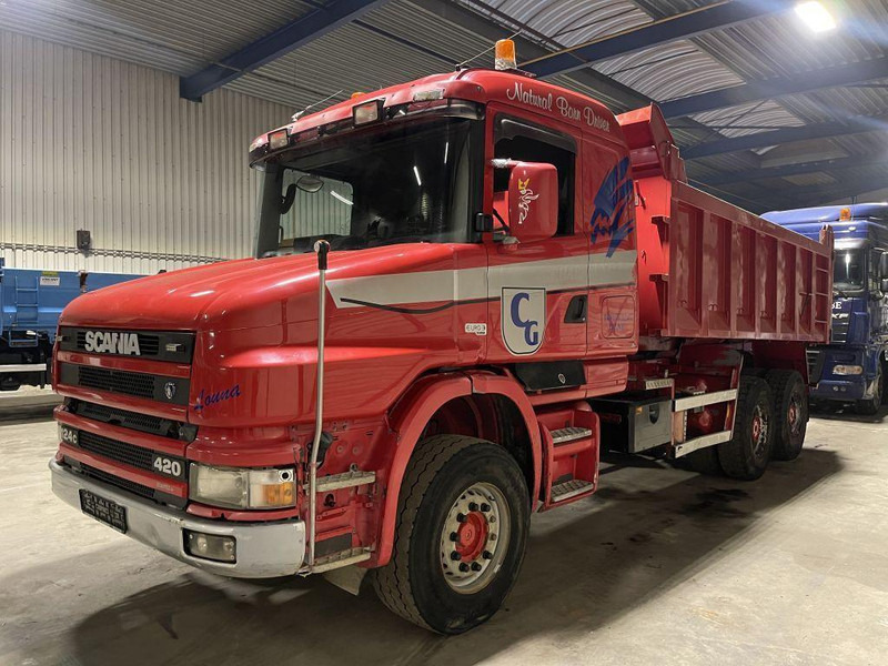 Scania T124-420 TORPEDO HAUBE - 6x4 - KIPPER - MANUAL GRS900 3+3 - STEEL SPRING / BALLIESTAS / LAMES / BLATT - Savivartis sunkvežimis: foto 2 Scania T124-420 TORPEDO HAUBE - 6x4 - KIPPER - MANUAL GRS900 3+3 - STEEL SPRING / BALLIESTAS / LAMES / BLATT - Savivartis sunkvežimis: foto 2