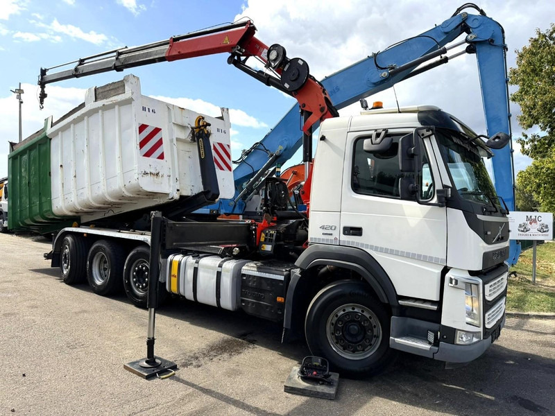 Volvo FM 420 8x2 HOOKLIFT + CRANE PALFINGER PK19.001 SLD B - *294.000km* - EURO 6 - LIFT + STEERING AXLE - I SHIFT - BE TRUCK - Hook-lift sunkvežimis, Sunkvežimis su kranu: foto 1 Volvo FM 420 8x2 HOOKLIFT + CRANE PALFINGER PK19.001 SLD B - *294.000km* - EURO 6 - LIFT + STEERING AXLE - I SHIFT - BE TRUCK - Hook-lift sunkvežimis, Sunkvežimis su kranu: foto 1