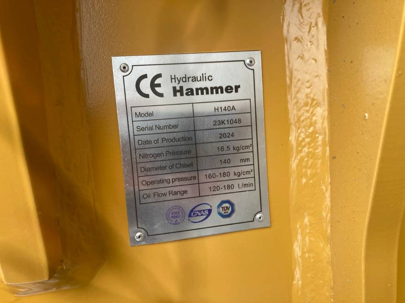 Nauja Hidraulinis kūjis - Statybinė technika Smitma S140 / Caterpillar 320 / 323 - Volvo EC210: foto 5