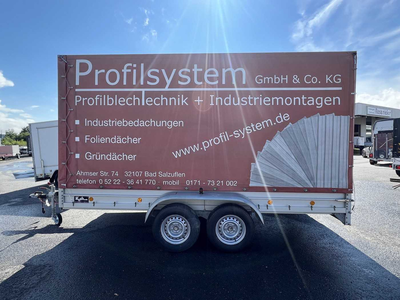 KOCH 10.26 mit Spriegel und Plane Kastenanhänger gebr - Tentinė priekaba: foto 4 KOCH 10.26 mit Spriegel und Plane Kastenanhänger gebr - Tentinė priekaba: foto 4