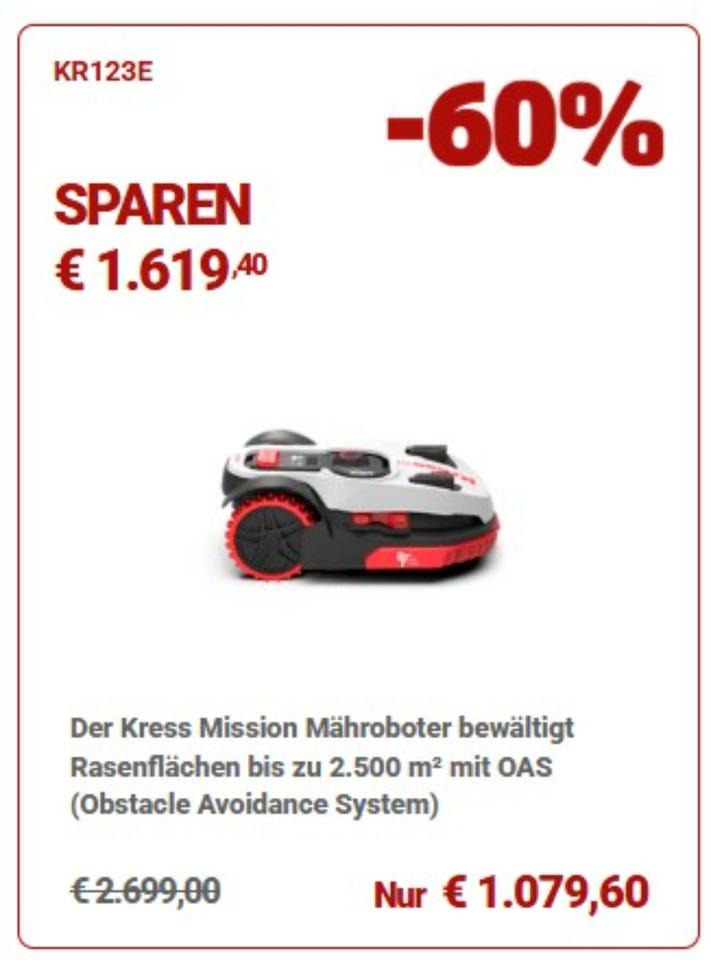 Mähroboter Kress KR123 E - Vejapjovė: foto 1 Mähroboter Kress KR123 E - Vejapjovė: foto 1