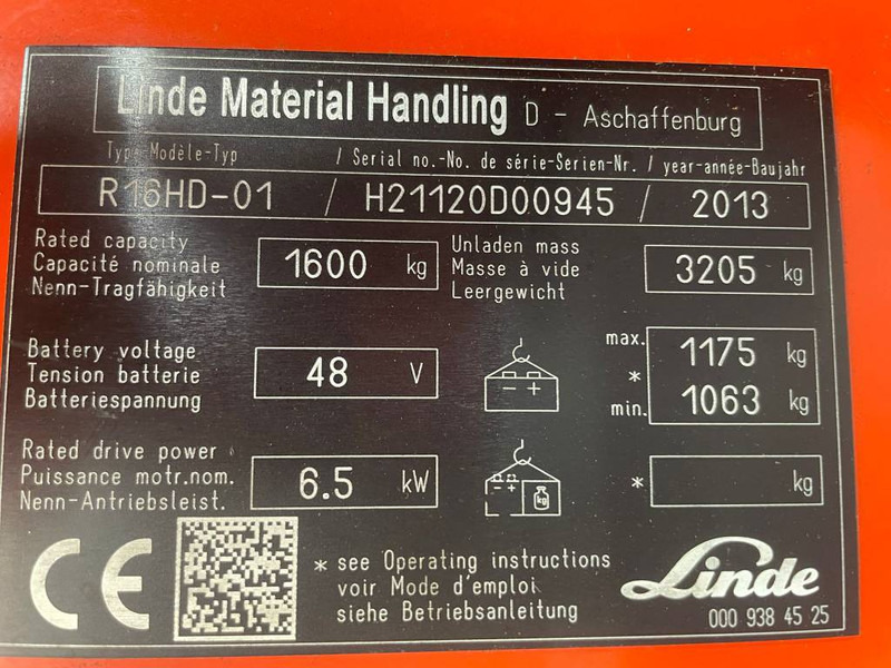 Linde R 16 HD-01 - Krautuvas su šakėmis: foto 4 Linde R 16 HD-01 - Krautuvas su šakėmis: foto 4