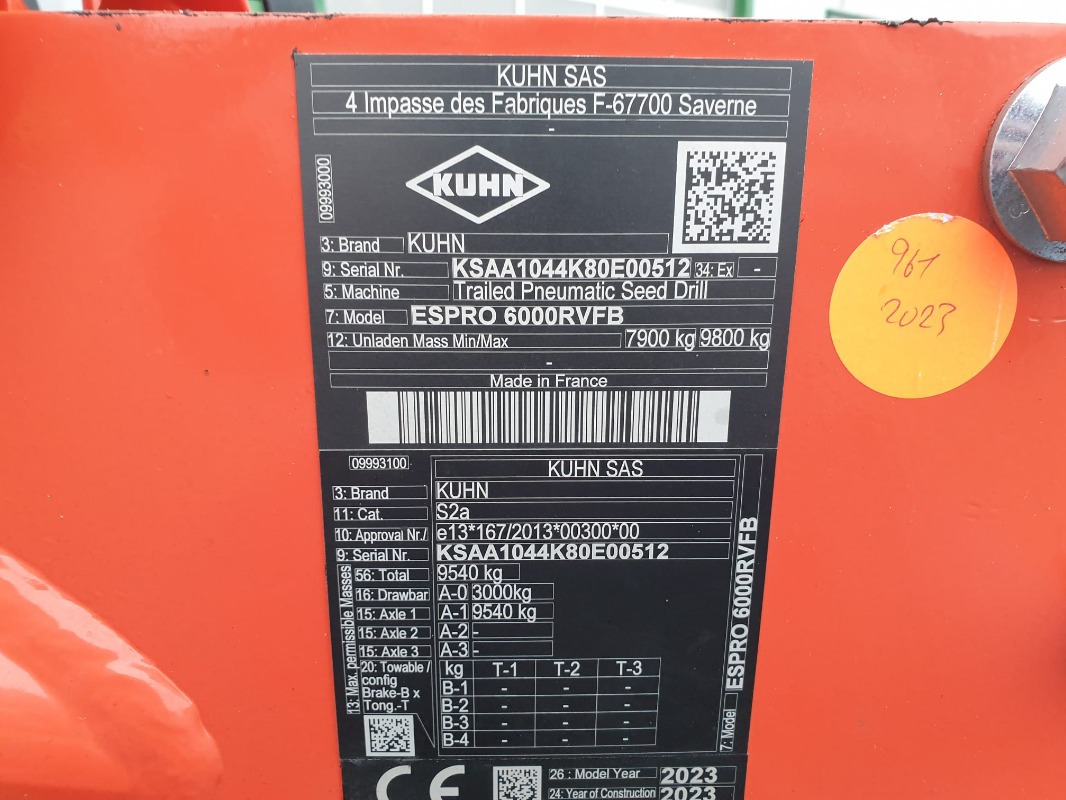 Kuhn ESPRO6000 - Sėjamoji: foto 3 Kuhn ESPRO6000 - Sėjamoji: foto 3