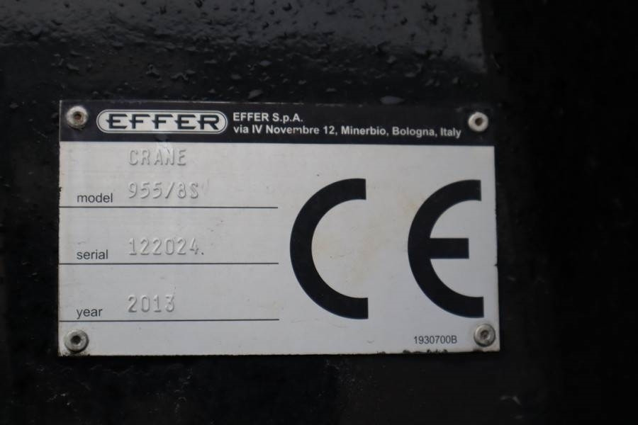 Visureigis kranas Effer 955/8S Volvo 540 Euro 6, Valid Inspection, 8x2x4 D: foto 6