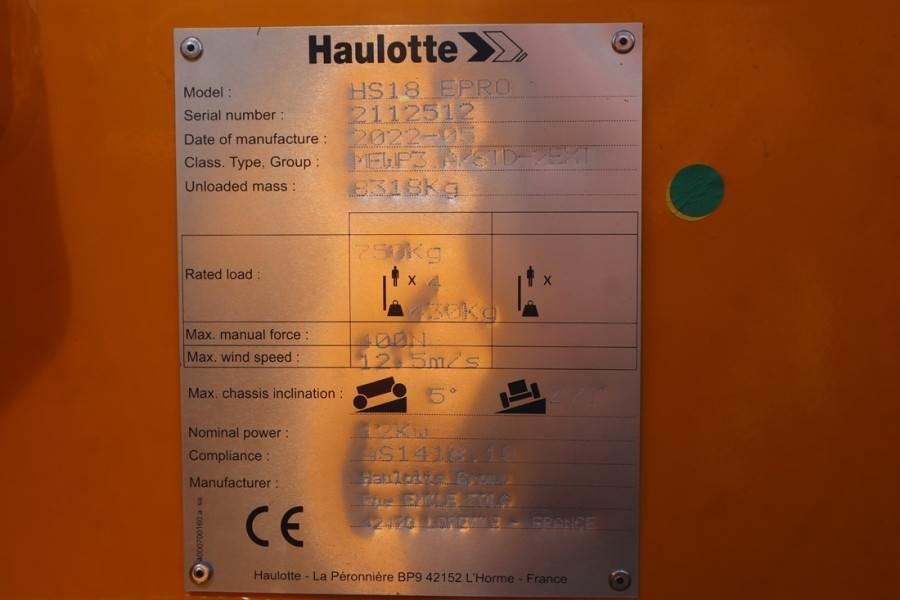 Žirklinis keltuvas Haulotte HS18EPRO Valid Inspection, *Guarantee! Full Electr: foto 11