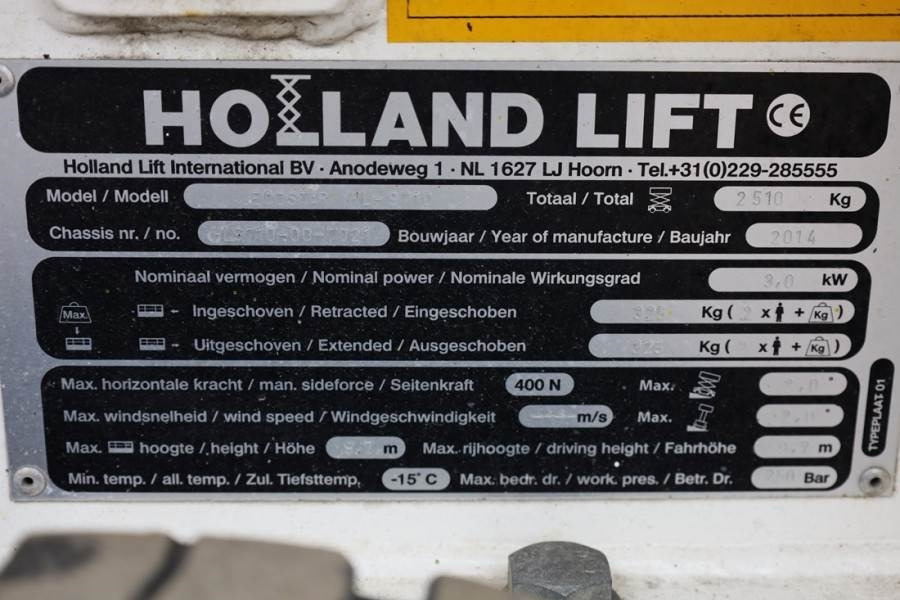 Žirklinis keltuvas Holland Lift Ecostar HL-9710 Electric, 12m Working Height, 325k: foto 6