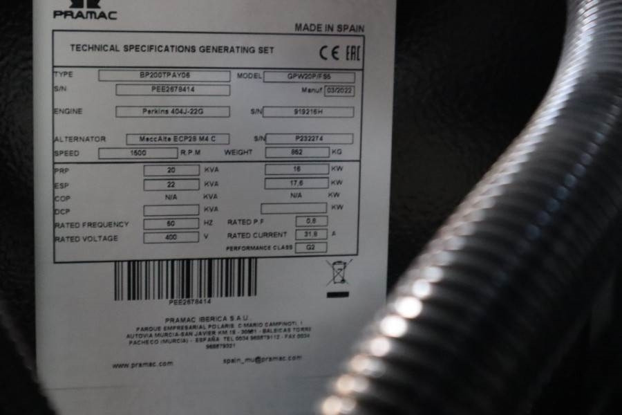 Elektrinis generatorius Pramac GPW20P Unused, Valid inspection, *Guarantee! Diese: foto 12