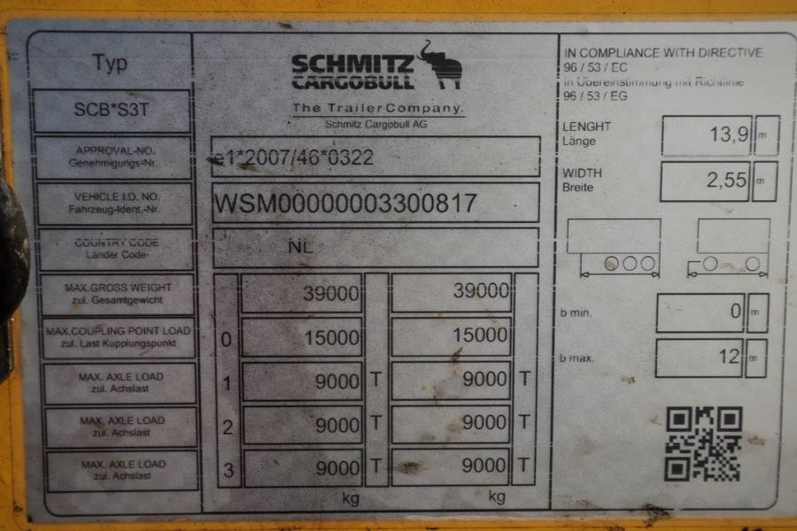 Schmitz CARG SCB3ST CoC Documents, TuV Loading Certificate - Tentinė priekaba: foto 4 Schmitz CARG SCB3ST CoC Documents, TuV Loading Certificate - Tentinė priekaba: foto 4