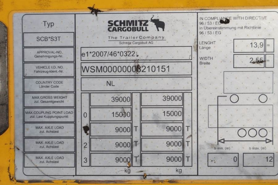 Schmitz Cargobull SCB3ST CoC Documents, TuV Loading Certif - Tentinė priekaba: foto 5 Schmitz Cargobull SCB3ST CoC Documents, TuV Loading Certif - Tentinė priekaba: foto 5