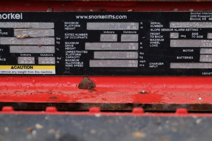 Snorkel SJ3219E Valid inspection, *Guarantee! Electric, 7, - Žirklinis keltuvas: foto 4 Snorkel SJ3219E Valid inspection, *Guarantee! Electric, 7, - Žirklinis keltuvas: foto 4