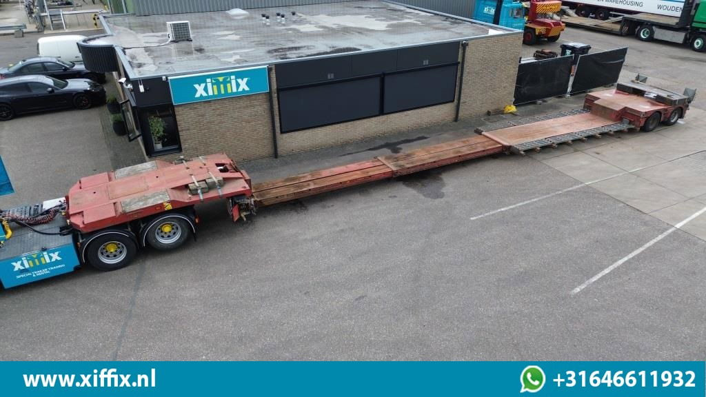 Broshuis 2-ass. Dubbel 2x uitschuifbare dieplader met afneembare nek / 2x gestuu - Žemo profilio platforma puspriekabė: foto 1 Broshuis 2-ass. Dubbel 2x uitschuifbare dieplader met afneembare nek / 2x gestuu - Žemo profilio platforma puspriekabė: foto 1