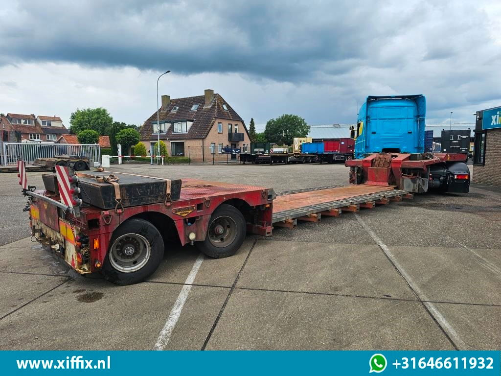 Broshuis 2-ass. Dubbel 2x uitschuifbare dieplader met afneembare nek / 2x gestuu - Žemo profilio platforma puspriekabė: foto 4 Broshuis 2-ass. Dubbel 2x uitschuifbare dieplader met afneembare nek / 2x gestuu - Žemo profilio platforma puspriekabė: foto 4