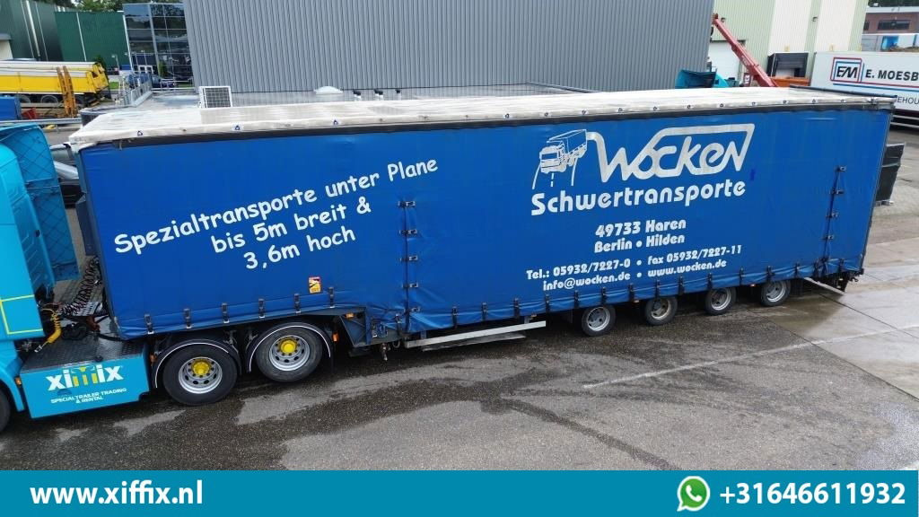 Dinkel 4-ass. Semi dieplader met elektrische huifopbouw / 2x naloop gestuurd - Žemo profilio platforma puspriekabė: foto 1 Dinkel 4-ass. Semi dieplader met elektrische huifopbouw / 2x naloop gestuurd - Žemo profilio platforma puspriekabė: foto 1