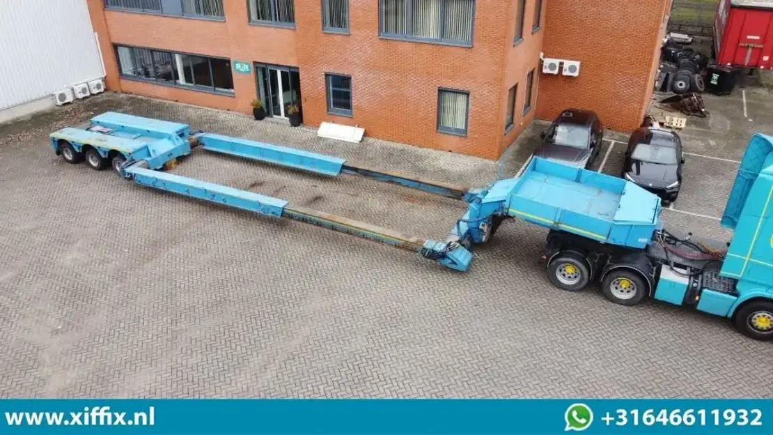 Faymonville 3-ass. Uitschuifbare dieplader met afneembare zwanenhals / Hydr. Vre - Žemo profilio platforma puspriekabė: foto 1 Faymonville 3-ass. Uitschuifbare dieplader met afneembare zwanenhals / Hydr. Vre - Žemo profilio platforma puspriekabė: foto 1