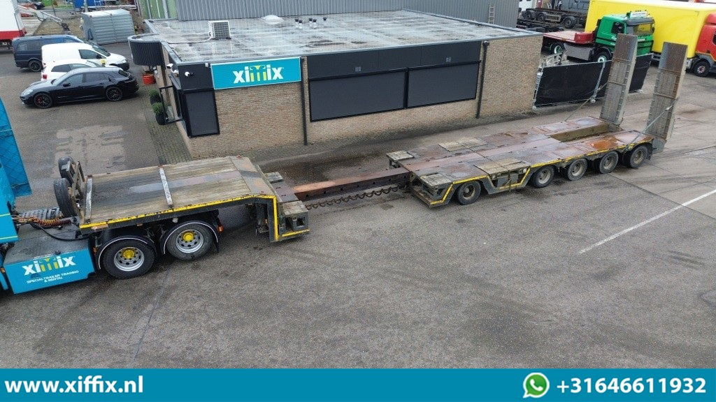 Lintrailers 5-ass. Uitschuifbare semi dieplader met hydr. Kleppen / 275 cm. Bree - Žemo profilio platforma puspriekabė: foto 1 Lintrailers 5-ass. Uitschuifbare semi dieplader met hydr. Kleppen / 275 cm. Bree - Žemo profilio platforma puspriekabė: foto 1