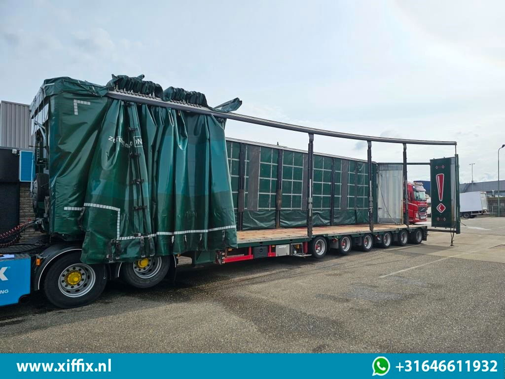 Meusburger 6-ass. Semi dieplader met elektrische huifopbouw / 3x naloop gestuurd - Žemo profilio platforma puspriekabė: foto 4 Meusburger 6-ass. Semi dieplader met elektrische huifopbouw / 3x naloop gestuurd - Žemo profilio platforma puspriekabė: foto 4
