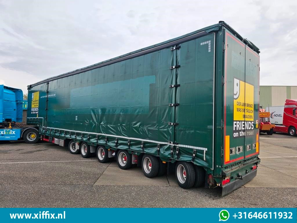 Žemo profilio platforma puspriekabė Meusburger 6-ass. Semi dieplader met elektrische huifopbouw / 3x naloop gestuurd: foto 12
