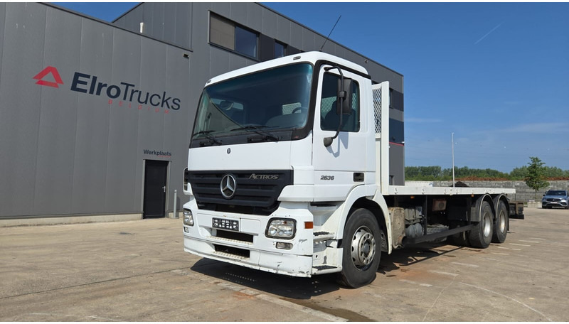 Mercedes-Benz Actros 2636 (6X4 / LAMES / GRAND PONT / MP2 / STEEL SUSP. / BOITE MANUELLE / MANUAL GEARBOX / 9M CHASSIS !!!) - Platforminis/ Bortinis sunkvežimis: foto 1 Mercedes-Benz Actros 2636 (6X4 / LAMES / GRAND PONT / MP2 / STEEL SUSP. / BOITE MANUELLE / MANUAL GEARBOX / 9M CHASSIS !!!) - Platforminis/ Bortinis sunkvežimis: foto 1