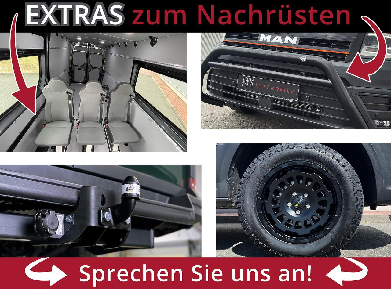 Krovininis mikroautobusas, Komercinis automobilis su dviguba kabina MAN TGE 3.200 L3H2 MIXTO 4x4 Individual S ACC STHZ: foto 41