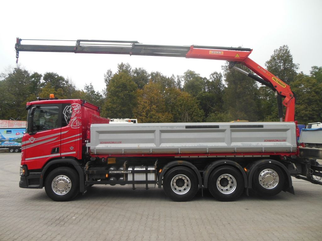 Sunkvežimis su kranu, Savivartis sunkvežimis Scania R 580,8X4,KIPPER,BORDMATIC,PALFINGER PK 19.001: foto 16