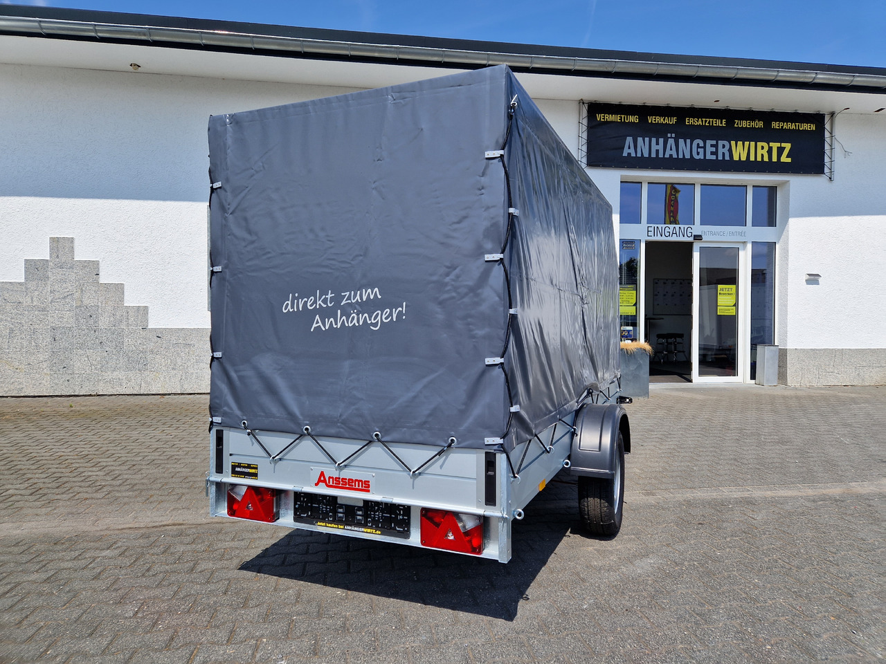 Aluliner Planen Anhänger GTB 1200 301x126x150cm +Hochplane grau schräg (M) 1200kg Aktion - Automobilinė priekaba: foto 5 Aluliner Planen Anhänger GTB 1200 301x126x150cm +Hochplane grau schräg (M) 1200kg Aktion - Automobilinė priekaba: foto 5