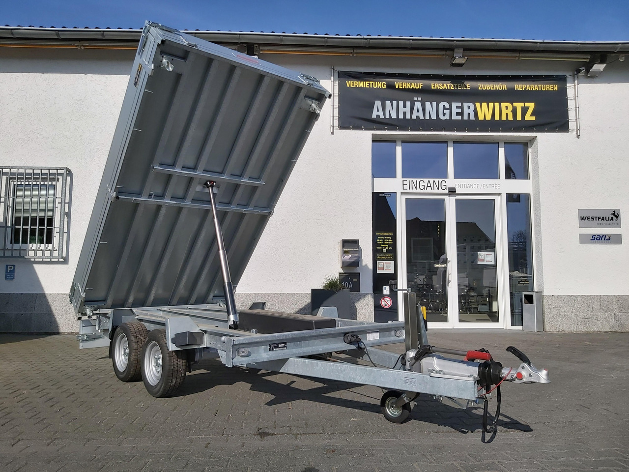 Anssems Kipper KSX 3500 Elektrisch 305x178x35cm Stahlboden niedrig Fahrgestell 3500kg - Savivartis priekaba: foto 2 Anssems Kipper KSX 3500 Elektrisch 305x178x35cm Stahlboden niedrig Fahrgestell 3500kg - Savivartis priekaba: foto 2