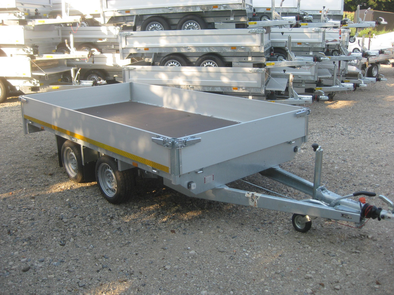 Platforminė/ Bortinė priekaba Hochlader 330x180x30cm Lfh: 63cm 13" niedrig Fahrwerk (L) 2700kg: foto 7