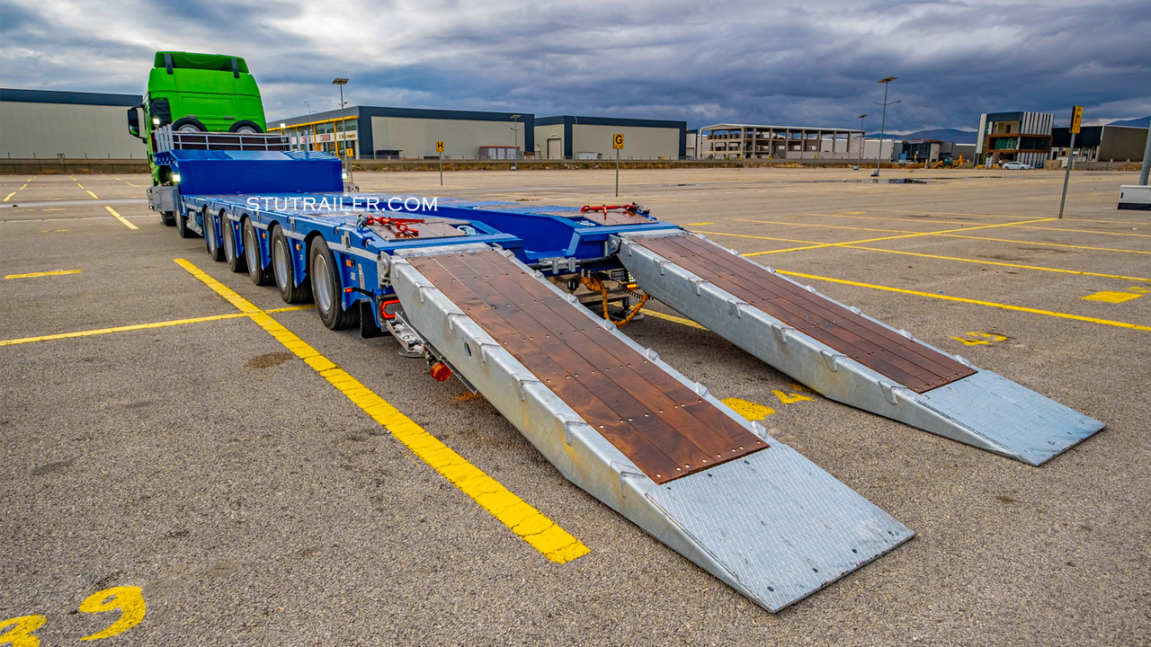 STU 5 Axle Hydraulic Steering Extendable Low Laoder - Žemo profilio platforma puspriekabė: foto 5 STU 5 Axle Hydraulic Steering Extendable Low Laoder - Žemo profilio platforma puspriekabė: foto 5