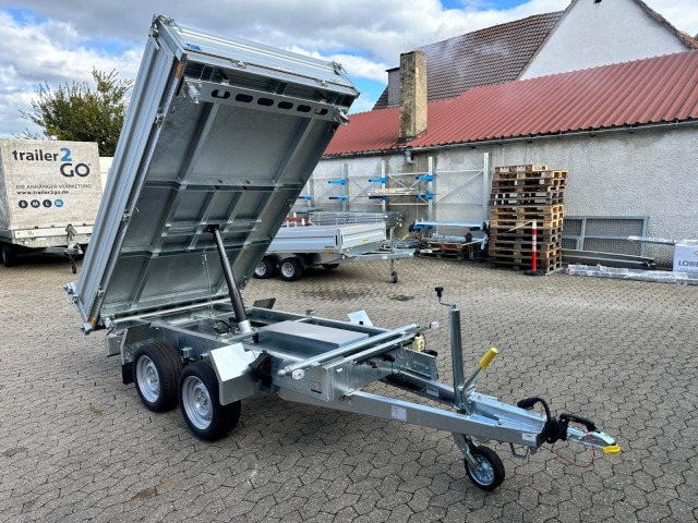 Humbaur 3-Seitenkipper HTK 2700.27 E-Pumpe Alu, 2670 x 1500 x 350 mm, 2,7 to. - Savivartis priekaba: foto 1 Humbaur 3-Seitenkipper HTK 2700.27 E-Pumpe Alu, 2670 x 1500 x 350 mm, 2,7 to. - Savivartis priekaba: foto 1