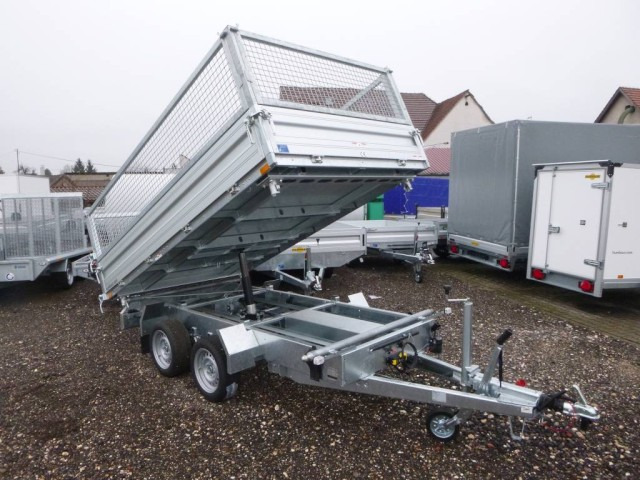 Humbaur 3-Seitenkipper HTK 3500.31 Alu, mit Laubgitteraufsatz - Savivartis priekaba: foto 1 Humbaur 3-Seitenkipper HTK 3500.31 Alu, mit Laubgitteraufsatz - Savivartis priekaba: foto 1