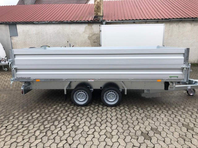 Humbaur 3-Seitenkipper HTK 3500.41 Alu mit BW-Aufsatz, 4100 x 2100 x 350 mm, 3,5 to. - Savivartis priekaba: foto 3 Humbaur 3-Seitenkipper HTK 3500.41 Alu mit BW-Aufsatz, 4100 x 2100 x 350 mm, 3,5 to. - Savivartis priekaba: foto 3