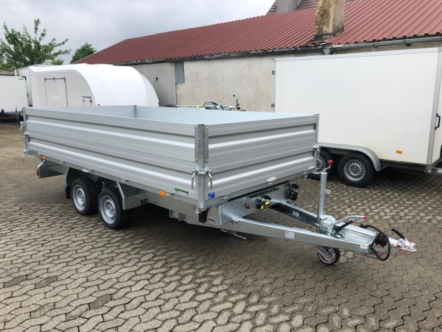 Humbaur 3-Seitenkipper HTK 3500.41 Alu mit BW-Aufsatz, 4100 x 2100 x 350 mm, 3,5 to. - Savivartis priekaba: foto 1 Humbaur 3-Seitenkipper HTK 3500.41 Alu mit BW-Aufsatz, 4100 x 2100 x 350 mm, 3,5 to. - Savivartis priekaba: foto 1