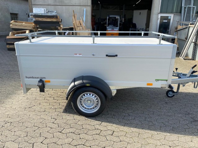 Humbaur HA 132513-5 mit Holz-Alu Deckel mit Reling 1300 kg, 2510 x 1310 x 500mm, 100 km/h - Automobilinė priekaba: foto 4 Humbaur HA 132513-5 mit Holz-Alu Deckel mit Reling 1300 kg, 2510 x 1310 x 500mm, 100 km/h - Automobilinė priekaba: foto 4