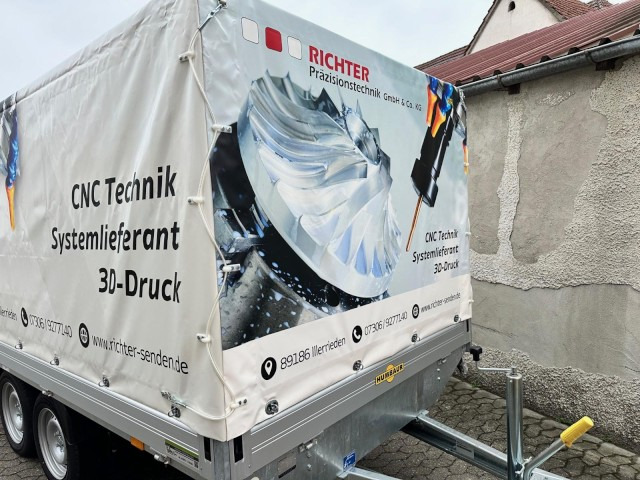 Humbaur HT 253118 Hochlader 2,5 to. mit Hochplane 200 cm, Digitaldruck - Automobilinė priekaba: foto 2 Humbaur HT 253118 Hochlader 2,5 to. mit Hochplane 200 cm, Digitaldruck - Automobilinė priekaba: foto 2