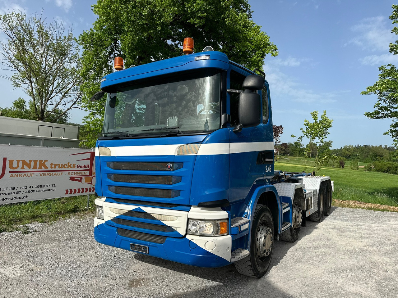 SCANIA G450 8x4 Abrollkipper - Hook-lift sunkvežimis: foto 1 SCANIA G450 8x4 Abrollkipper - Hook-lift sunkvežimis: foto 1