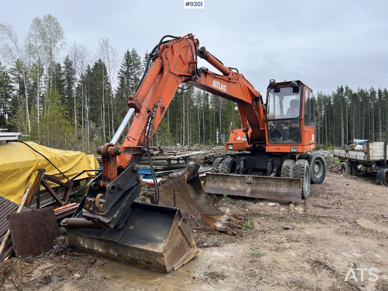 Atlas 1302 E Wheeled excavator with attachments (VIDEO) lizingą Atlas 1302 E Wheeled excavator with attachments (VIDEO): foto 13