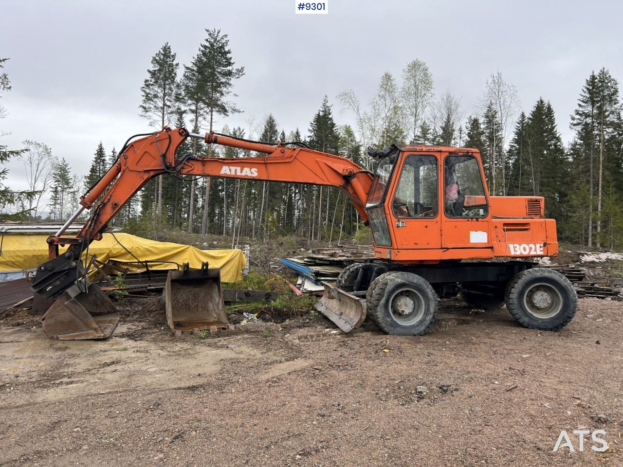 Atlas 1302 E Wheeled excavator with attachments (VIDEO) lizingą Atlas 1302 E Wheeled excavator with attachments (VIDEO): foto 12