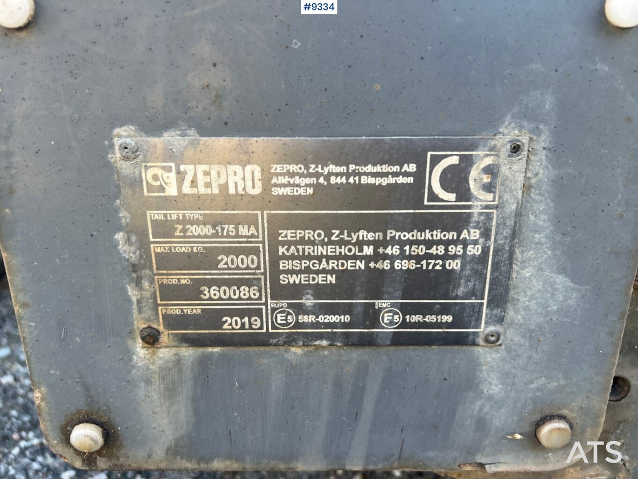 Tail Lift- Zepro- Z2000-175MA - Hidraulinis liftas: foto 4 Tail Lift- Zepro- Z2000-175MA - Hidraulinis liftas: foto 4