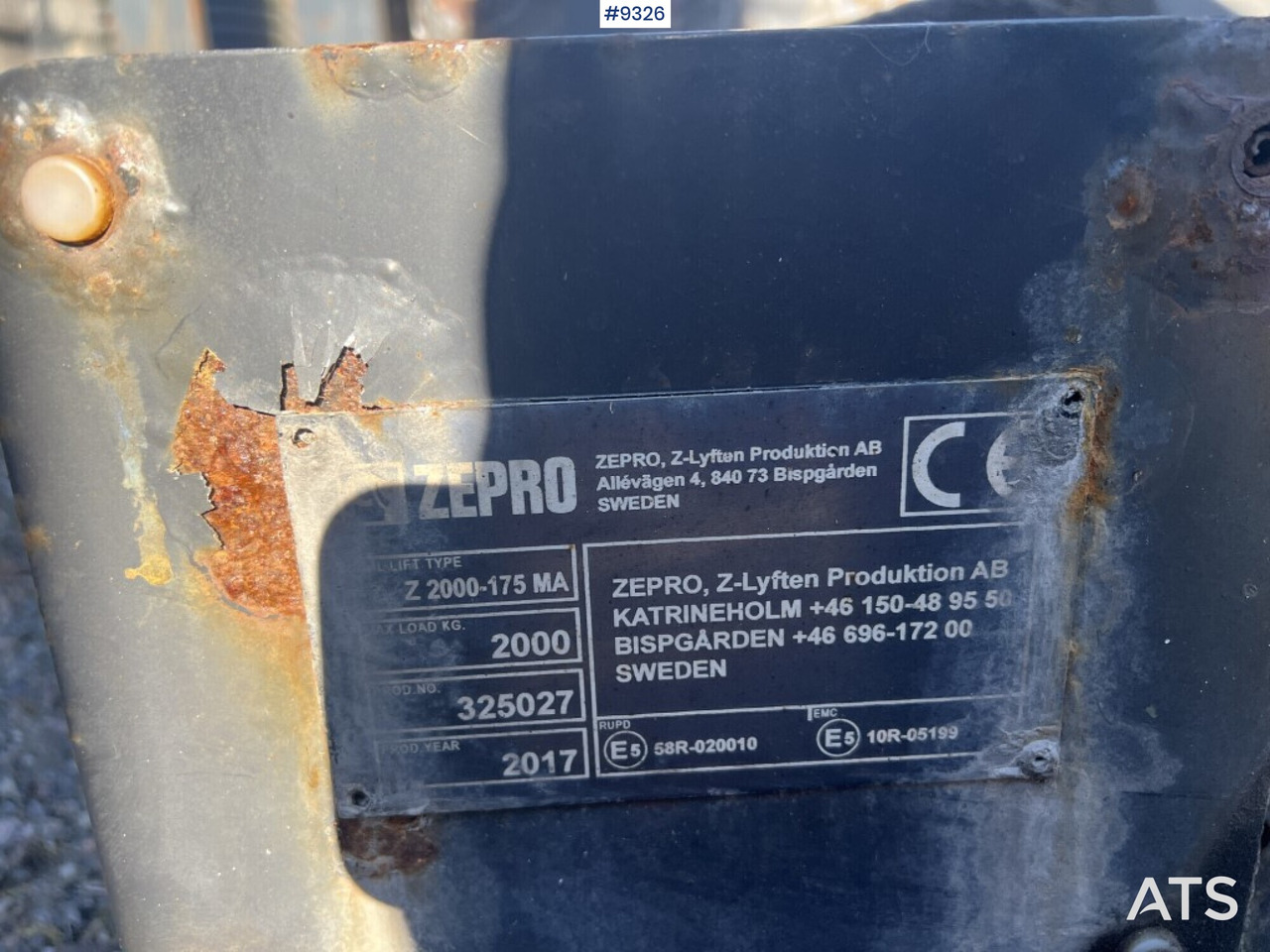 Tail lift Zepro Z2000-175MA - Hidraulinis liftas: foto 4 Tail lift Zepro Z2000-175MA - Hidraulinis liftas: foto 4