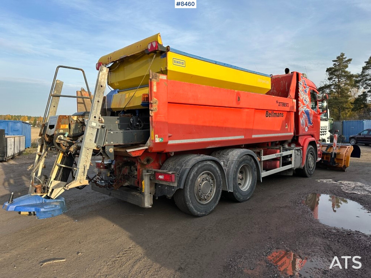 Tipper truck, Scania G410, Front plow, Salt spreader (See video) - Savivartis sunkvežimis, Sniego valymo mašina: foto 5 Tipper truck, Scania G410, Front plow, Salt spreader (See video) - Savivartis sunkvežimis, Sniego valymo mašina: foto 5