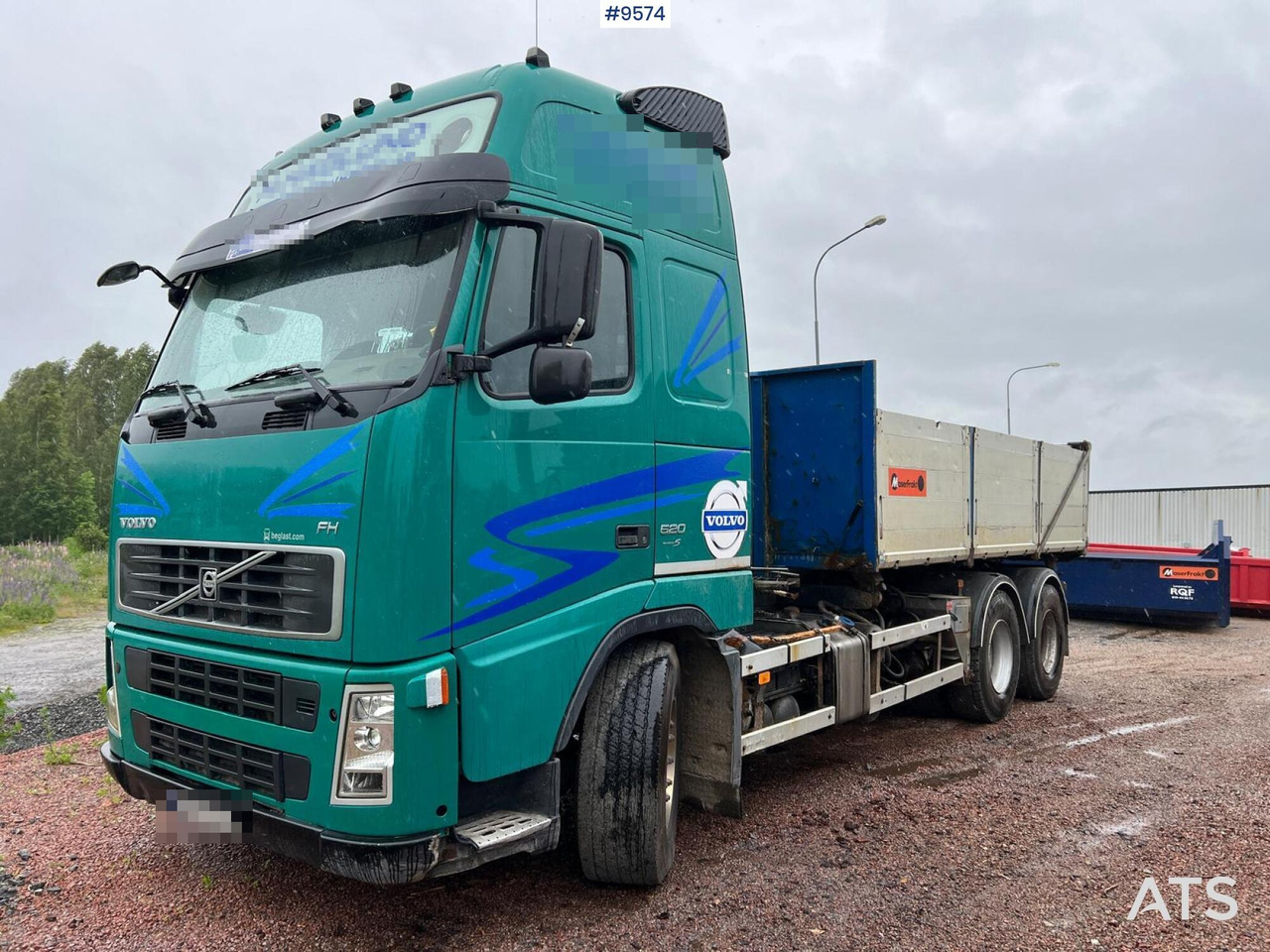 Volvo FH 520 6X4 Quick lock with flatbed - Platforminis/ Bortinis sunkvežimis: foto 1 Volvo FH 520 6X4 Quick lock with flatbed - Platforminis/ Bortinis sunkvežimis: foto 1