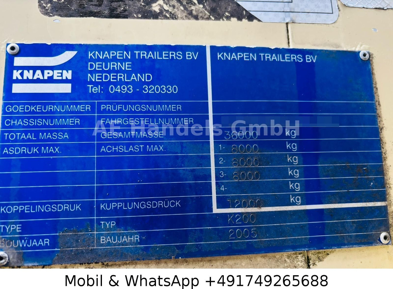 Su slankiojanciomis grindimis puspriekabė Knapen K200 Aluminium *84m³/6mm/1.Liftachse/Smartboard: foto 18