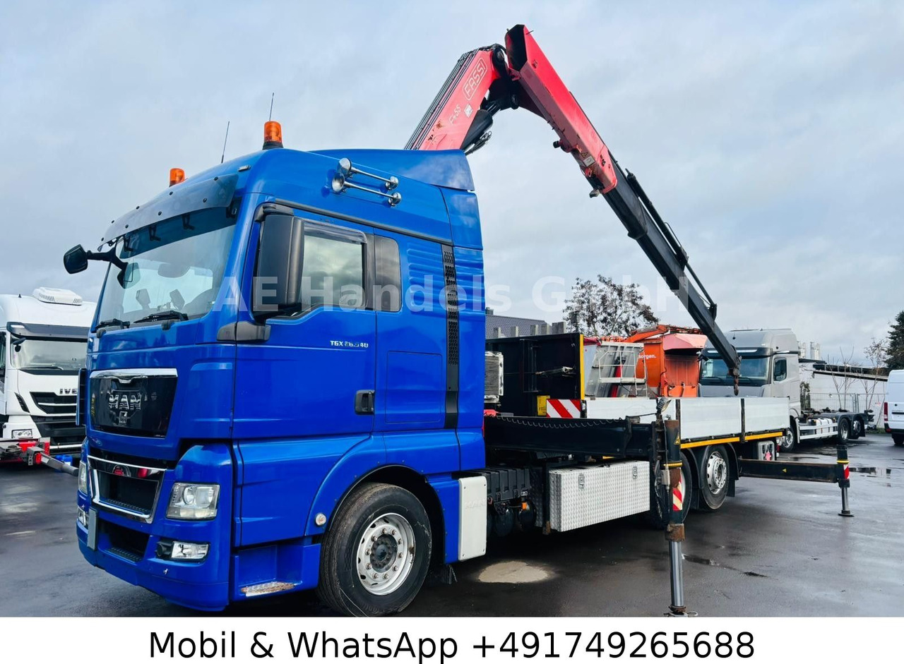 MAN TGX 26.540 XLX BL 6x2 FASSI F455 *Funk/Lenk+Lift - Platforminis/ Bortinis sunkvežimis, Sunkvežimis su kranu: foto 2 MAN TGX 26.540 XLX BL 6x2 FASSI F455 *Funk/Lenk+Lift - Platforminis/ Bortinis sunkvežimis, Sunkvežimis su kranu: foto 2