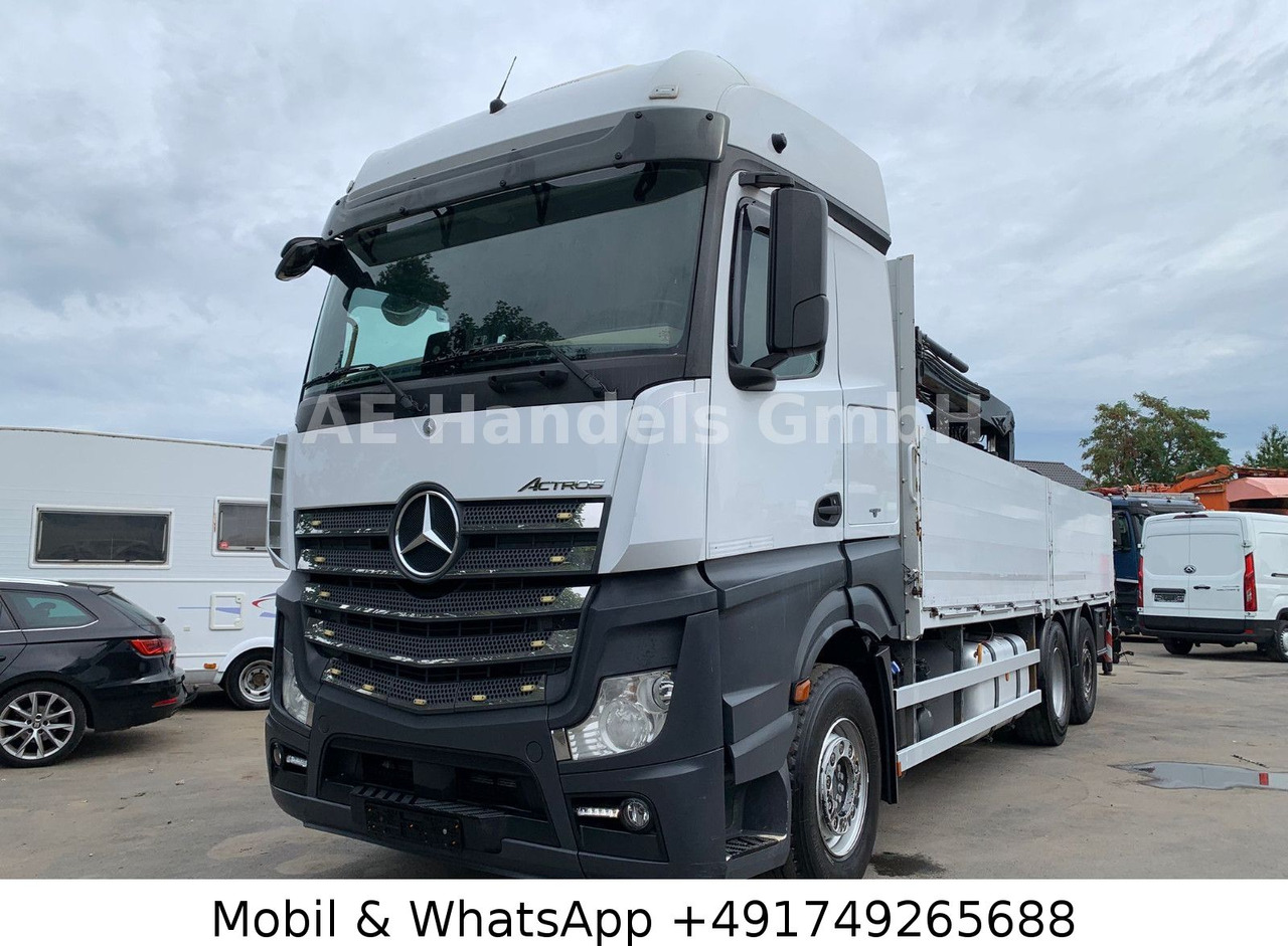 Mercedes-Benz Actros IV 2645 L LL 6x2 *Retarder/Hiab-177K-Pro - Platforminis/ Bortinis sunkvežimis, Sunkvežimis su kranu: foto 1 Mercedes-Benz Actros IV 2645 L LL 6x2 *Retarder/Hiab-177K-Pro - Platforminis/ Bortinis sunkvežimis, Sunkvežimis su kranu: foto 1