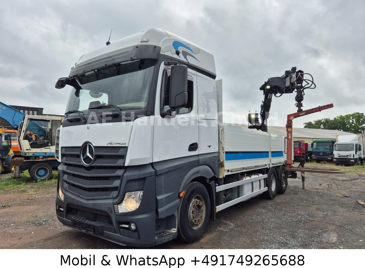 Mercedes-Benz Actros IV 2645 L LL 6x2 *Retarder/Hiab-177K-Pro - Platforminis/ Bortinis sunkvežimis, Sunkvežimis su kranu: foto 1 Mercedes-Benz Actros IV 2645 L LL 6x2 *Retarder/Hiab-177K-Pro - Platforminis/ Bortinis sunkvežimis, Sunkvežimis su kranu: foto 1