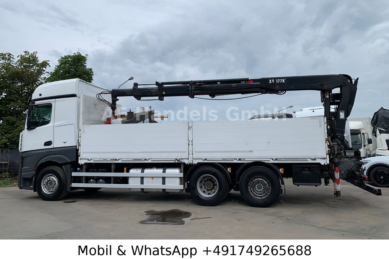 Mercedes-Benz Actros IV 2645 L LL 6x2 *Retarder/Hiab-177K-Pro - Platforminis/ Bortinis sunkvežimis, Sunkvežimis su kranu: foto 2 Mercedes-Benz Actros IV 2645 L LL 6x2 *Retarder/Hiab-177K-Pro - Platforminis/ Bortinis sunkvežimis, Sunkvežimis su kranu: foto 2