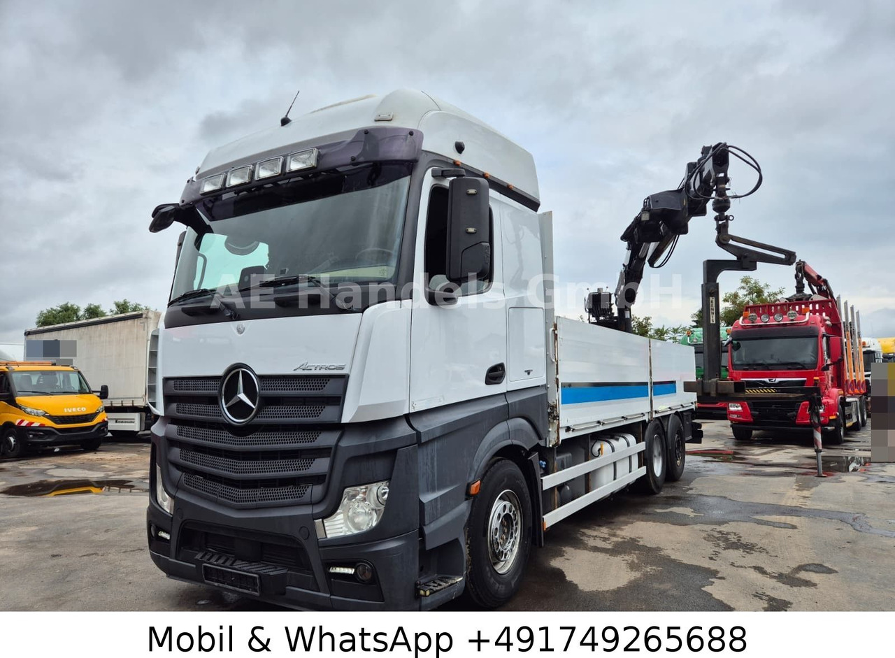 Mercedes-Benz Actros IV 2645 L LL 6x2 *Retarder/Hiab-177K-Pro - Platforminis/ Bortinis sunkvežimis, Sunkvežimis su kranu: foto 1 Mercedes-Benz Actros IV 2645 L LL 6x2 *Retarder/Hiab-177K-Pro - Platforminis/ Bortinis sunkvežimis, Sunkvežimis su kranu: foto 1
