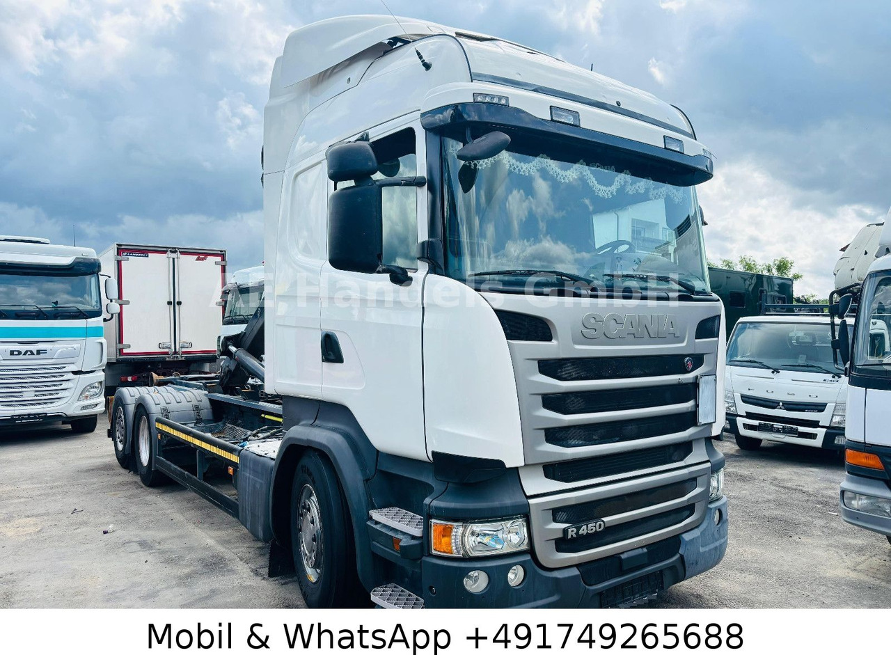 Scania R450 LL 6x2 *Retarder/Hiab-OPT20S59/Standklima - Hook-lift sunkvežimis: foto 1 Scania R450 LL 6x2 *Retarder/Hiab-OPT20S59/Standklima - Hook-lift sunkvežimis: foto 1